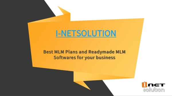 MLM Softwares | Network Marketing Script | i-netsolution