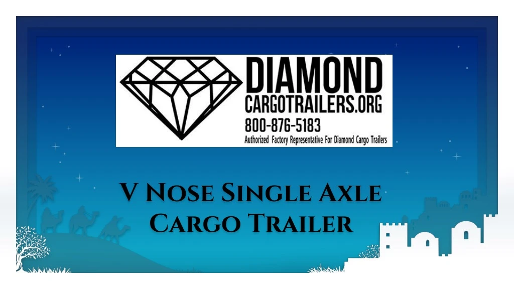 v nose single axle cargo trailer