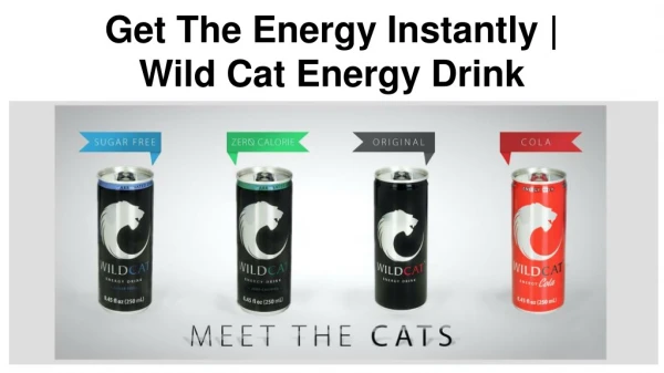 Get The Energy Instantly | Wild Cat Energy Drink
