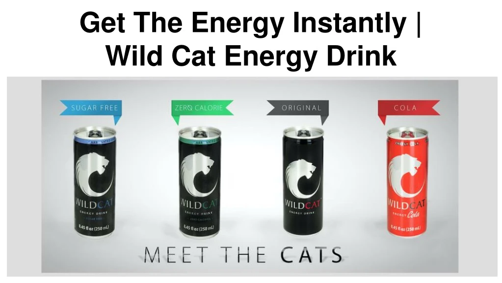 get the energy instantly wild cat energy drink