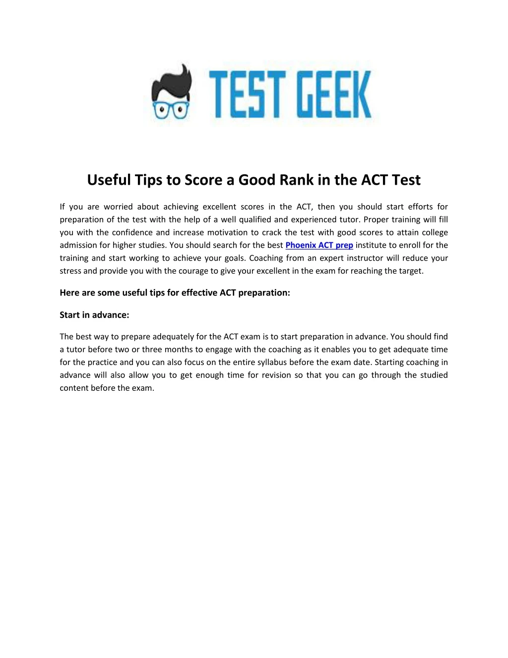 useful tips to score a good rank in the act test