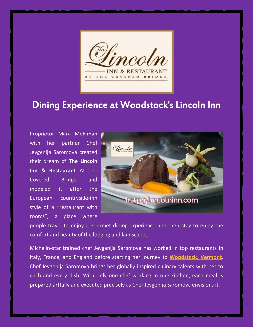 dining experience at woodstock s lincoln