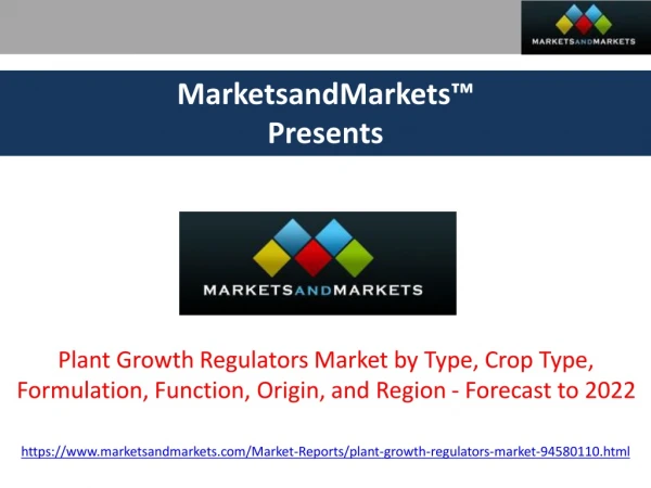 Plant Growth Regulators Market worth $2.93 billion by 2022