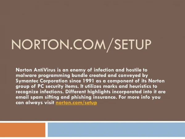 norton.com/setup- Antivurus Activation