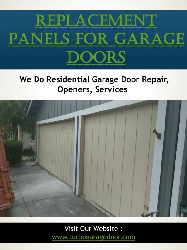 Replacement panels for garage doors