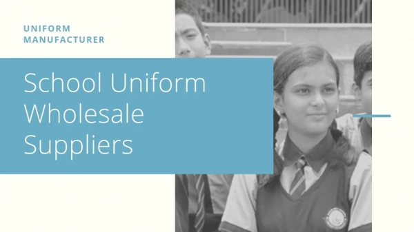 Get the best school uniform wholesale suppliers