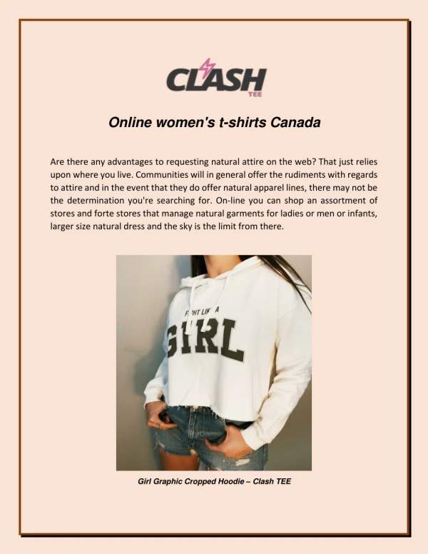 Online women's t-shirts Canada