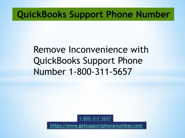 QUICKBOOKS SUPPORT PHONE NUMBER 1-800-311-5657