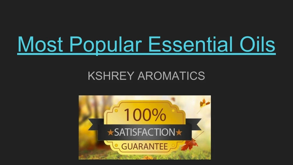 most popular essential oils