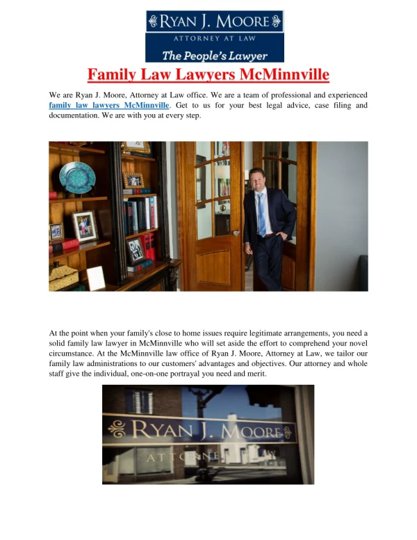 Family Law Lawyers McMinnville