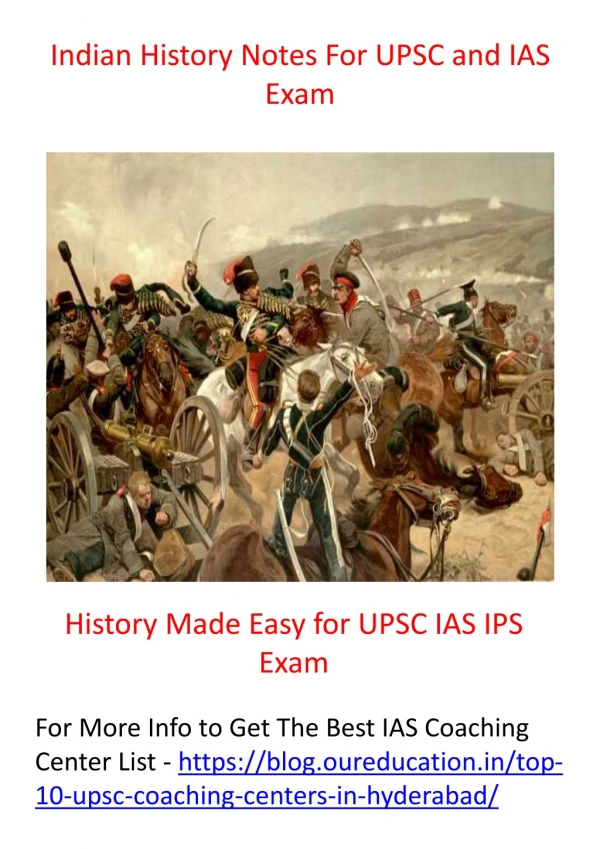 Best Indian History Notes for IAS Exam Preparation 2019