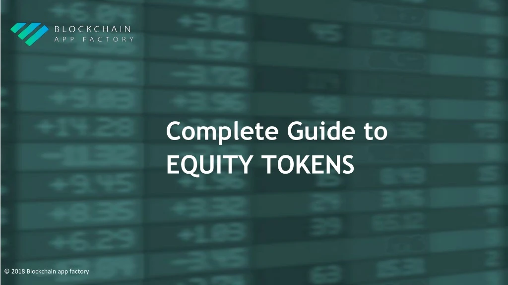 complete guide to equity token s