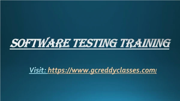 Software Testing Training