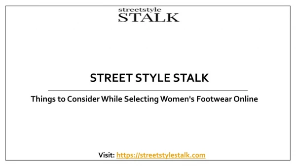 Things to Consider While Selecting Women's Footwear Online
