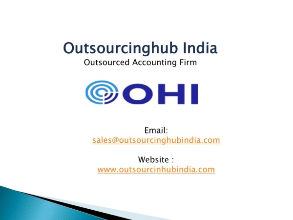Outsourced Accounting Services with Outsourcinghubindia