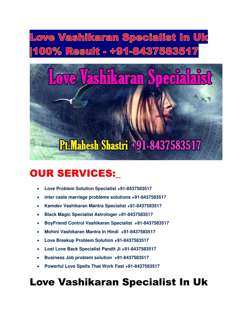 our services