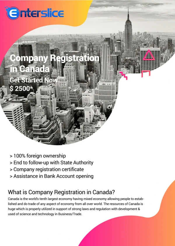 Know about the Company Registration in Canada: PDF