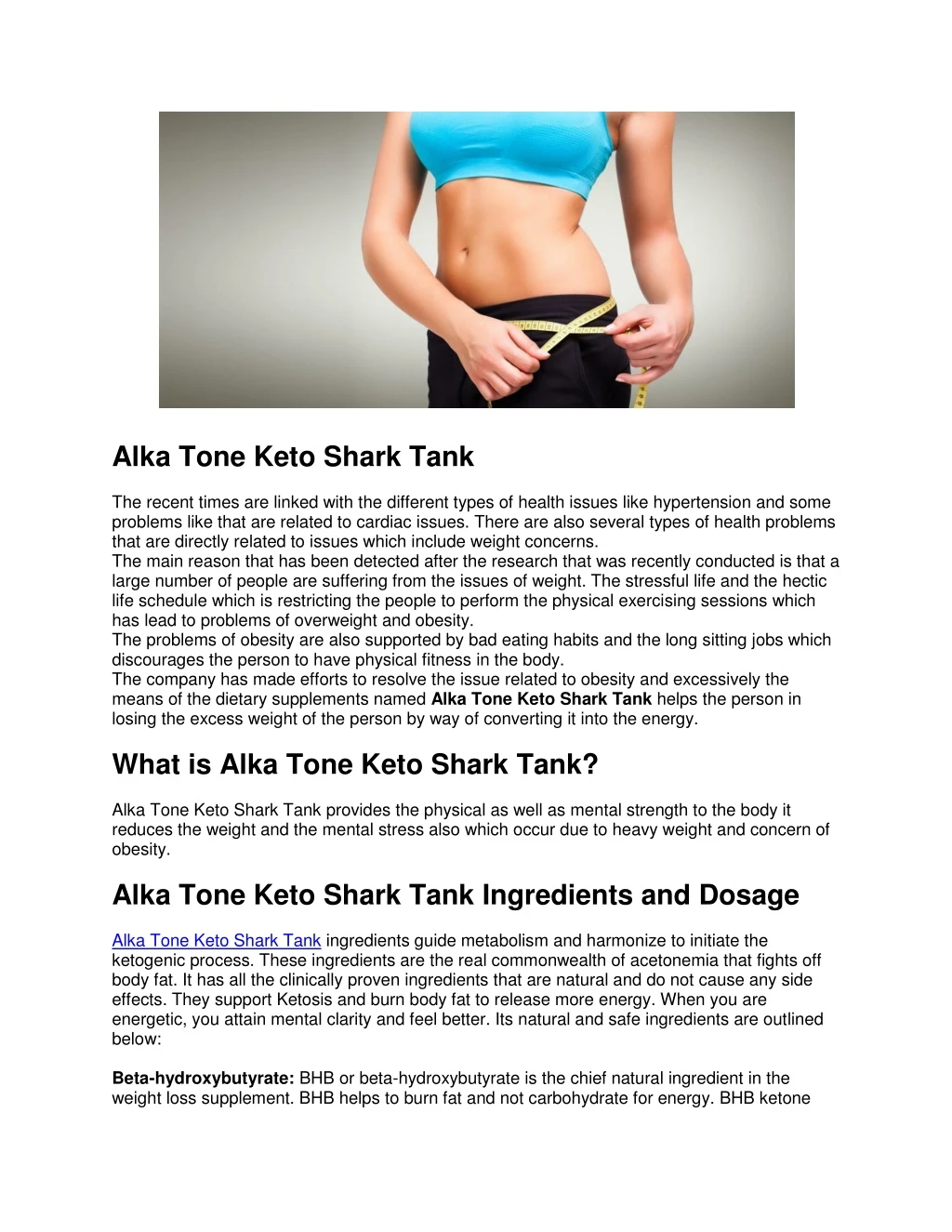 alka tone keto shark tank the recent times