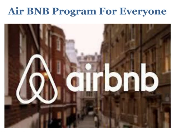 Air BNB Program For Everyone