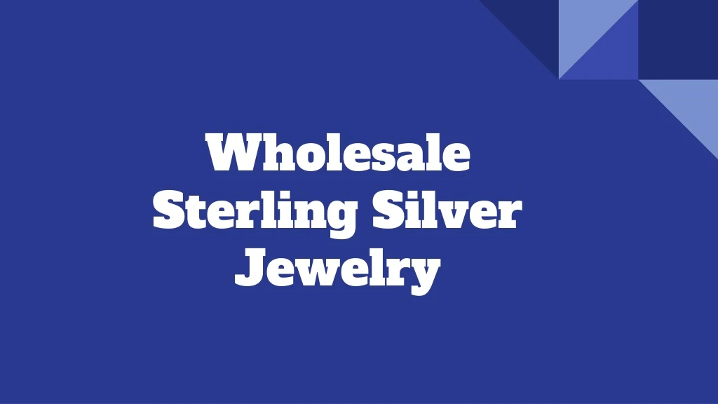 wholesale sterling silver jewelry
