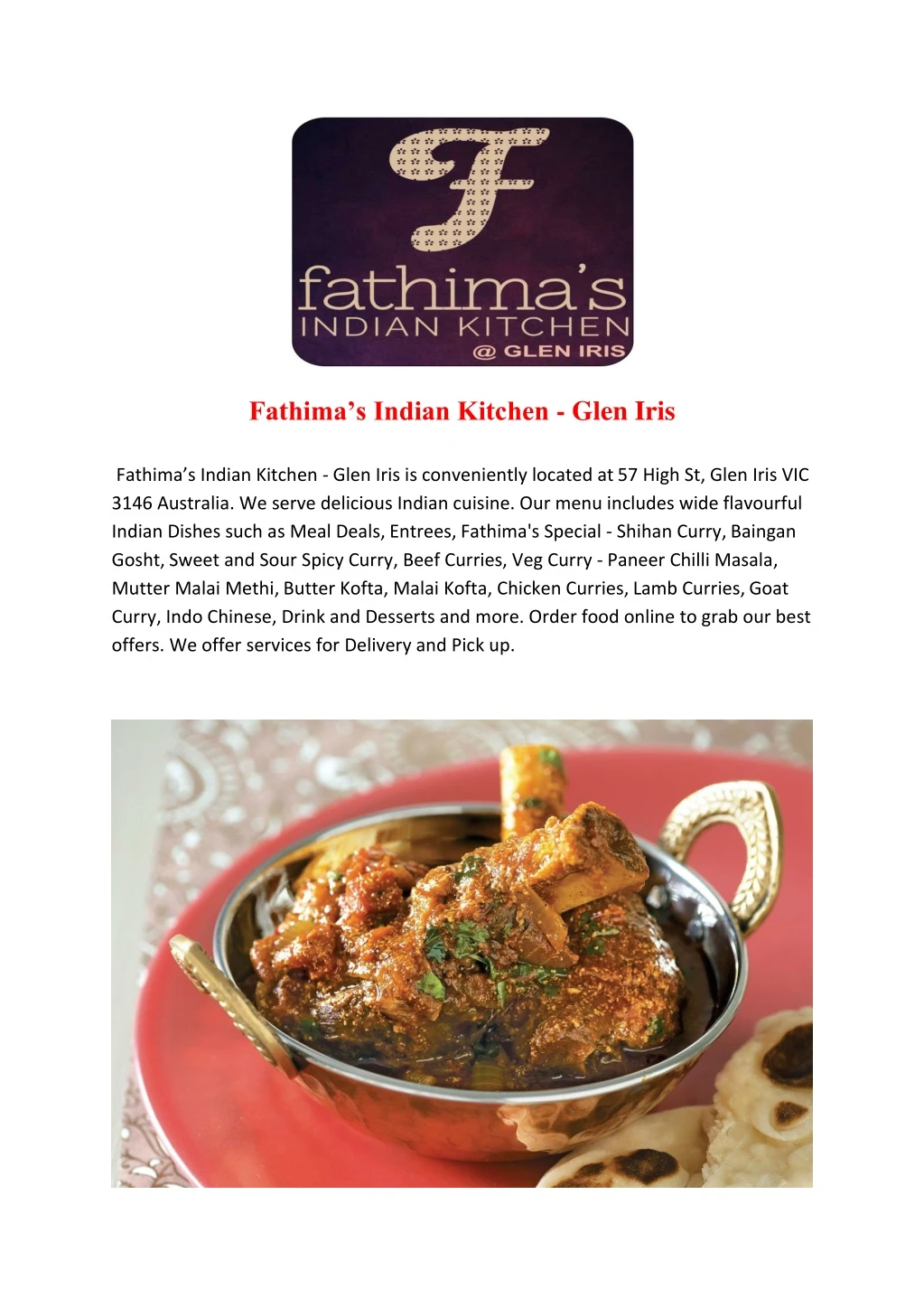 fathima s indian kitchen glen iris fathima