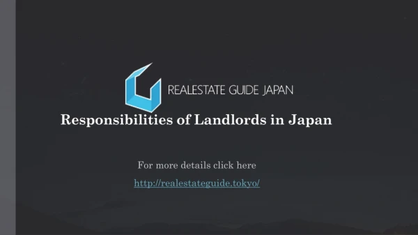 Responsibilities of landlords in japan