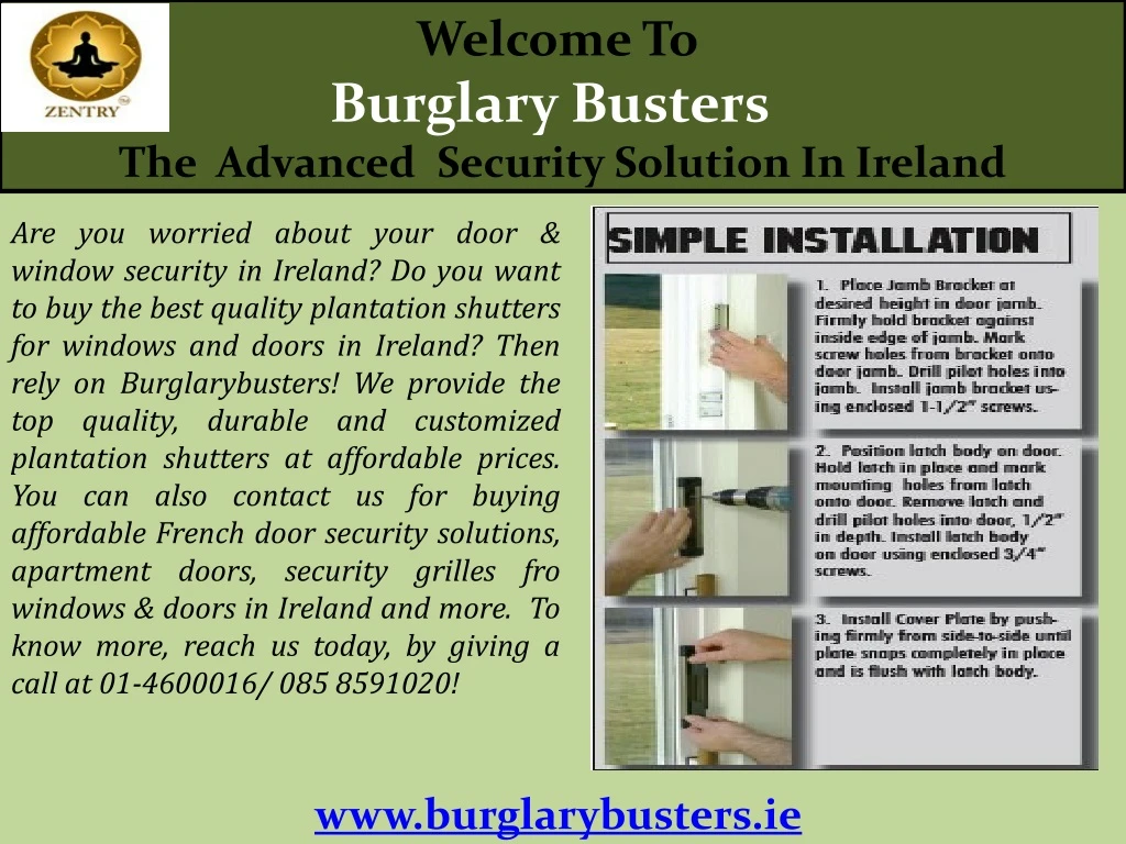 welcome to burglary busters the advanced security