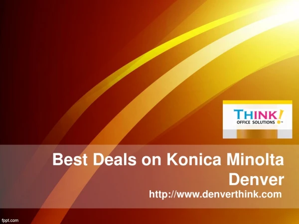 Best Deals on Konica Minolta Denver - www.denverthink.com