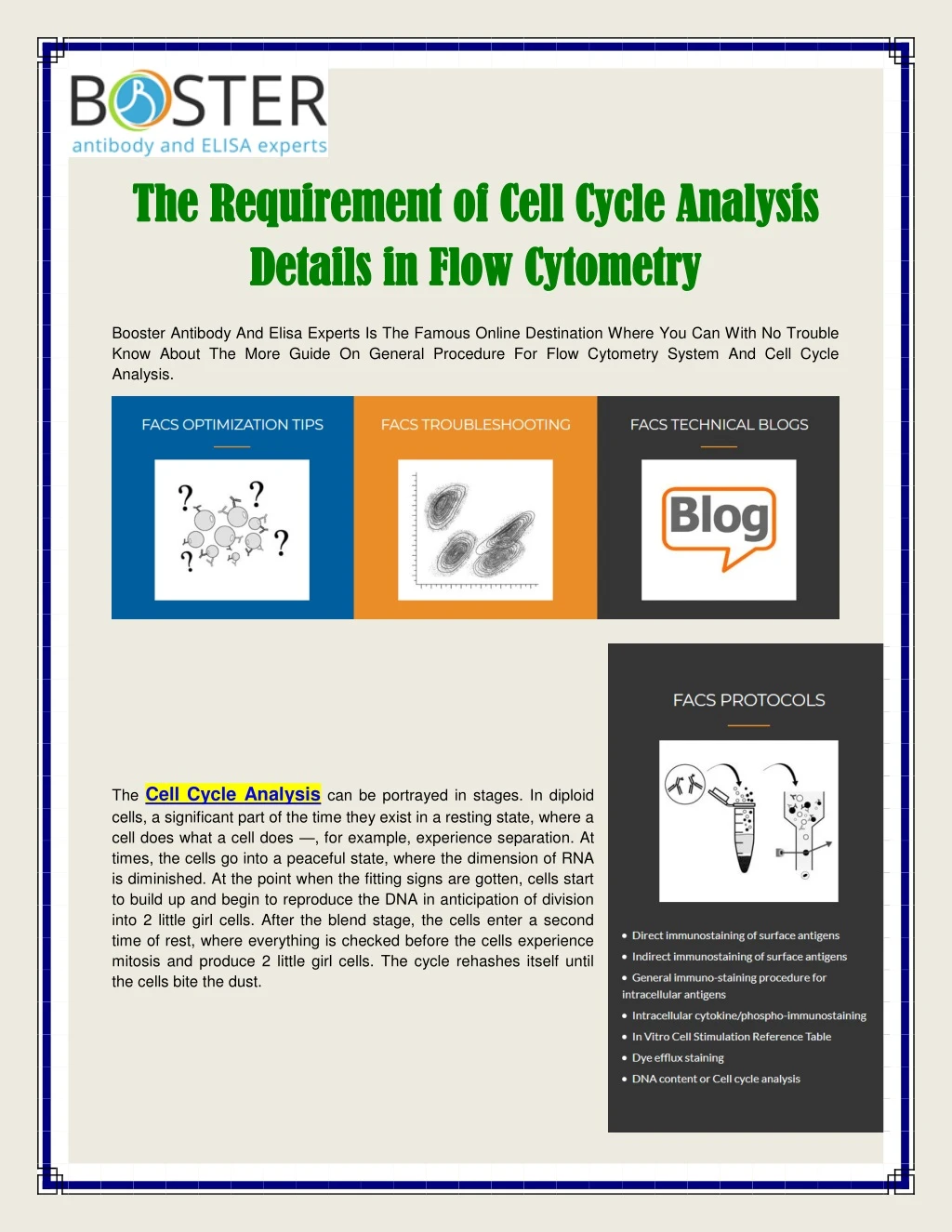 the requirement the requirement of of cell cycle