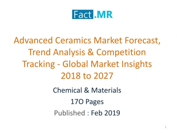 Advanced Ceramics Market Forecast - Global Market Insights 2018 to 2027