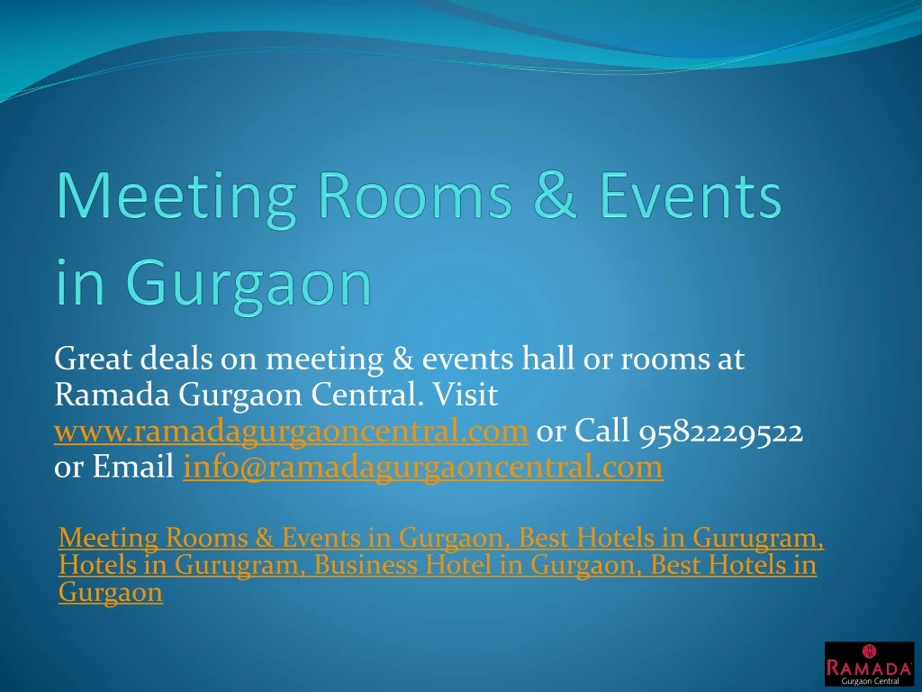 meeting rooms events in gurgaon