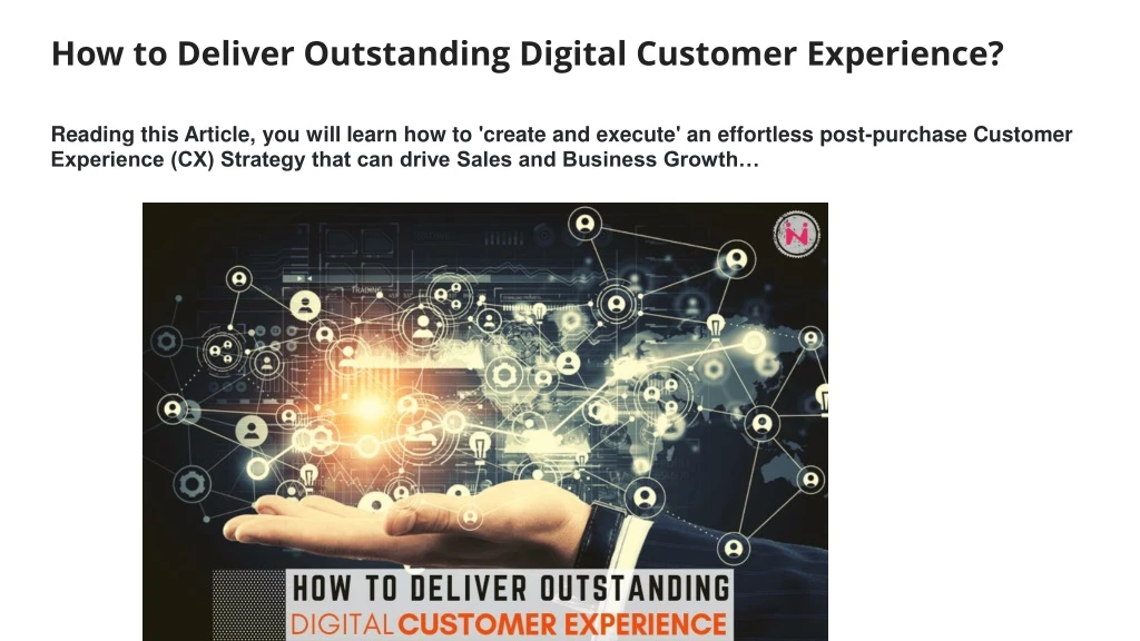 how to deliver outstanding digital customer