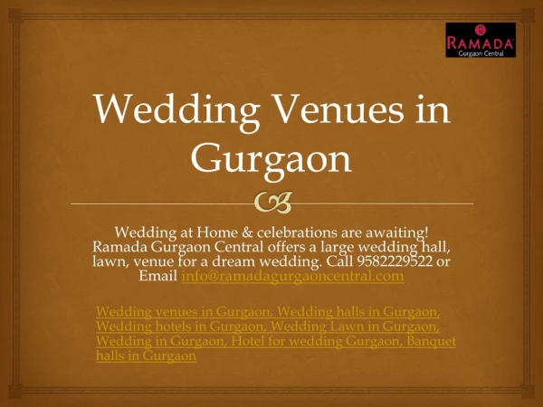 Wedding Venues in Gurgaon