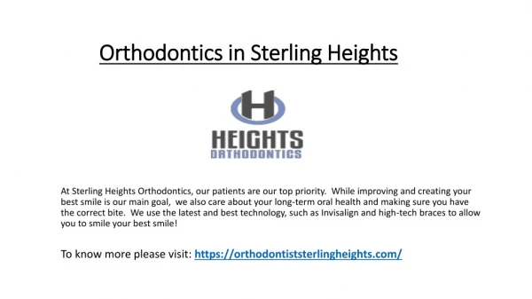 Orthodontics in Sterling Heights