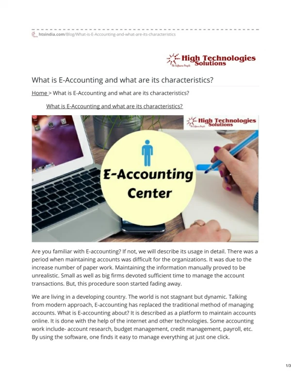 Best E- Accounting Training Institute in Delhi, Ncr