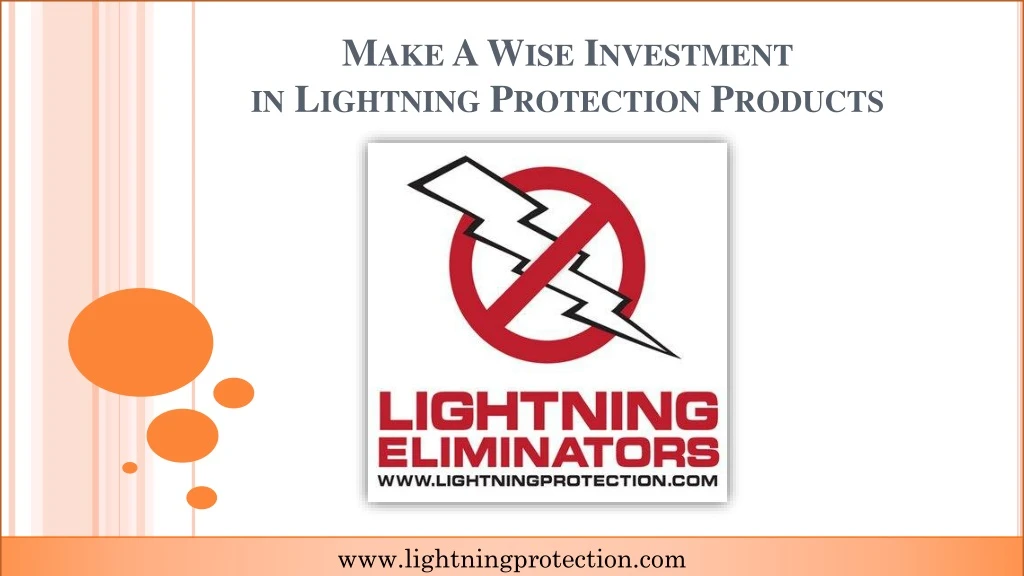 make a wise investment in lightning protection products
