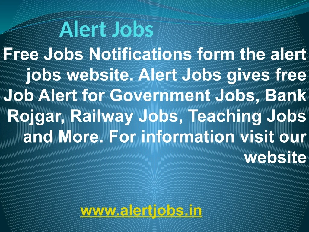 alert jobs