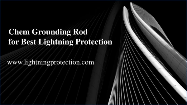 Chem Grounding Rod for Best Lightning Protection