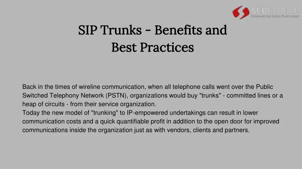 sip trunks benefits and best practices back