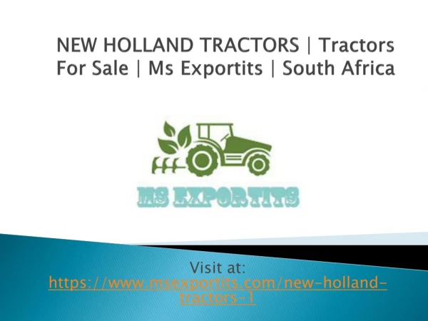 Used New Holland tractors for sale in south africa