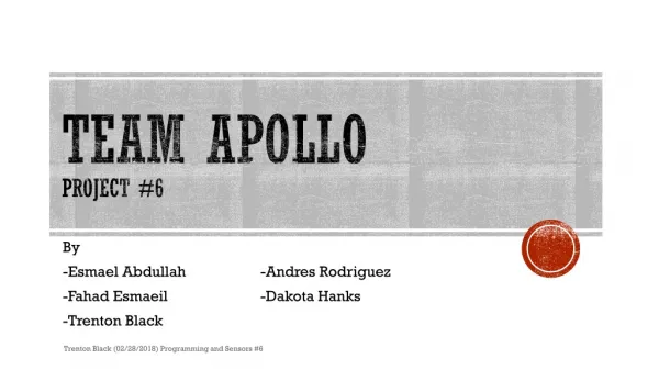 Team Apollo project #6