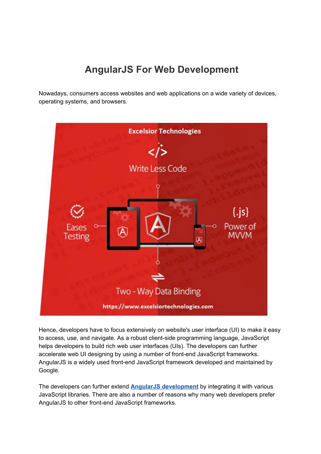 angularjs for web development