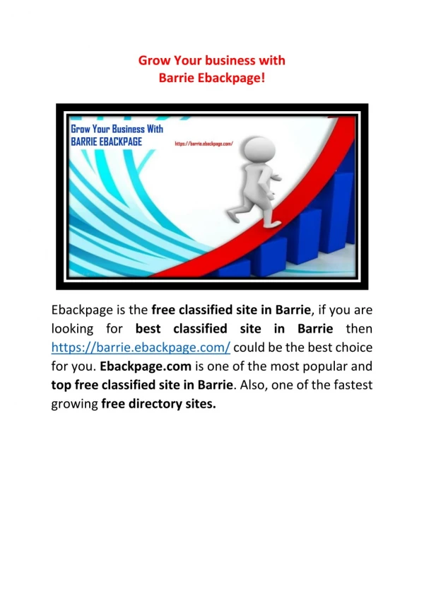 Grow Your business with Barrie Ebackpage!