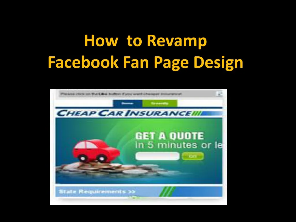 how to revamp facebook fan page design