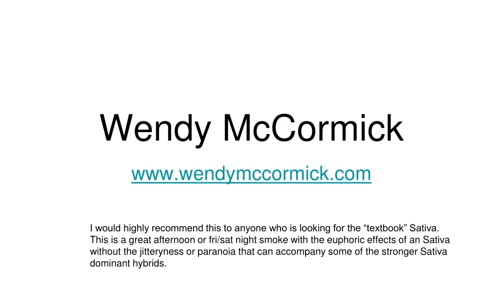 wendy mccormick