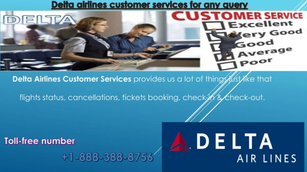 Delta Airlines Customer Services for any query