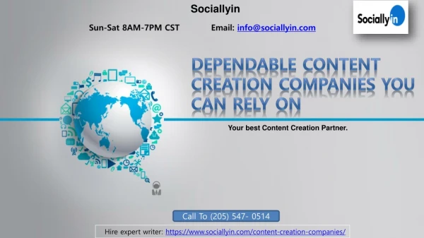 Dependable Content Creation Companies You Can Rely On! | Sociallyin