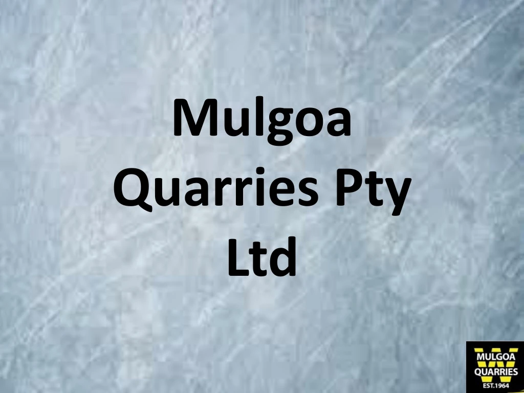 mulgoa quarries pty ltd