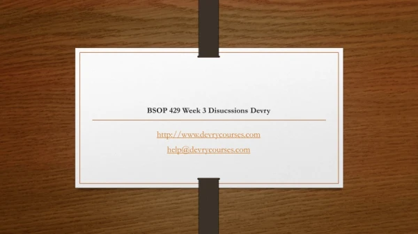 bsop 429 week 3 disucssions devry