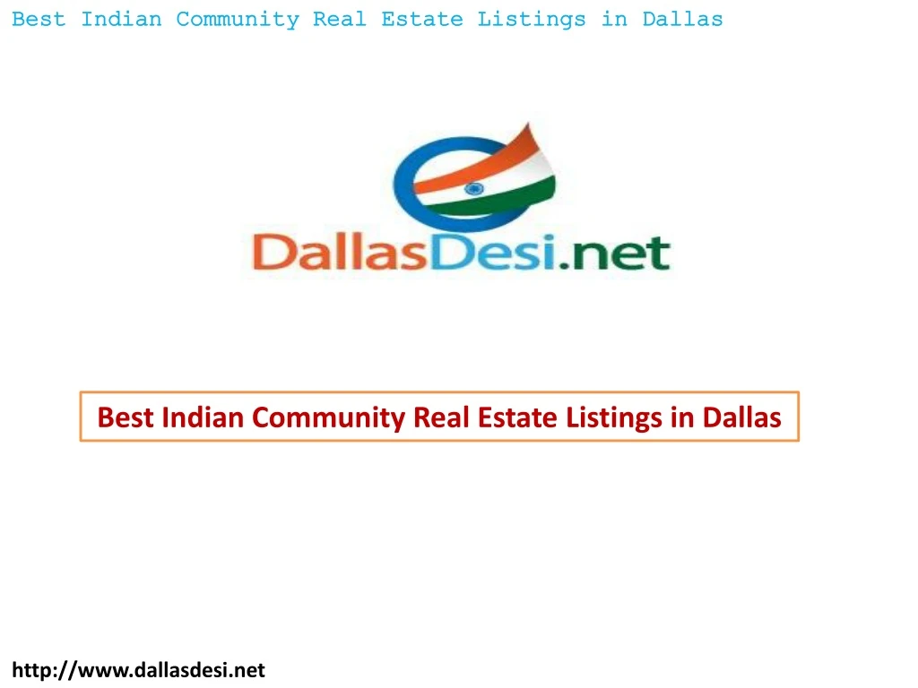 best indian community real estate listings in dallas